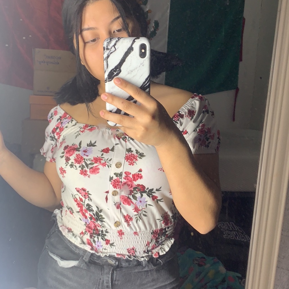 floral blouse